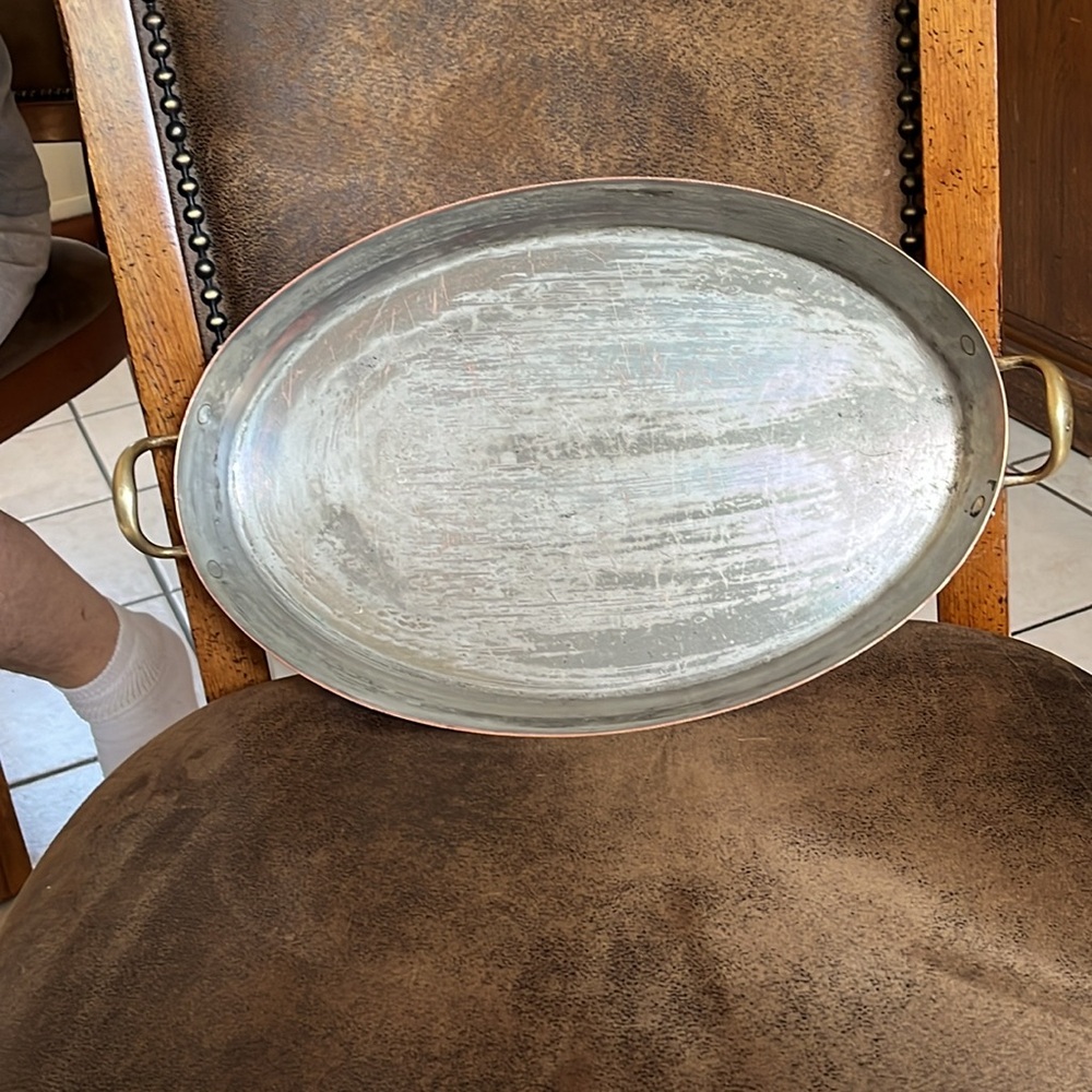Vintage Italian Copper Oval Fish Pan - Picture 2 of 16